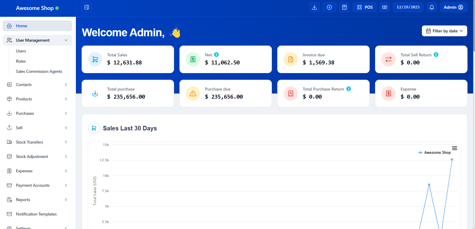 POS Desk and Table Management System Illustration